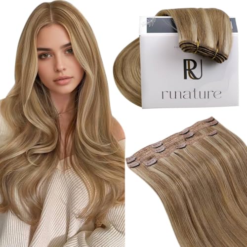 Clip in Hair Extensions 14 Inch Dark Blonde 60g 3pcs - Variation A-02-#10P16