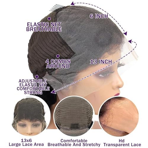 16 Inch Kinky Curly Human Hair Lace Front Wig - Black, Pre Plucked, Glueless Short Afro Bob