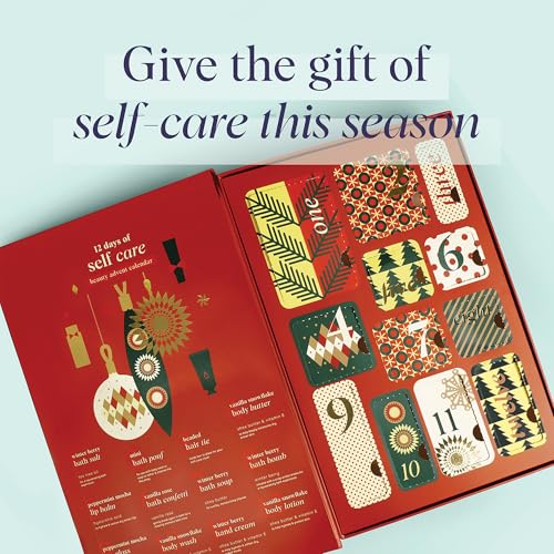 SpaLife Holiday 12-Day Beauty Advent Calendar ? Travel-Friendly Skincare ? Gift Set ? 12 Days of Self-Care Spa Set ? Body Care Skin Care ? SpaLife Holiday Stocking Stuffer