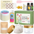 Body Butter Making Kit- Shea Butter Lotion Making Kit, DIY Crafts for Adults with Coconut Oil, Organic Shea Butter Natural Whipped Coconut Oil Body Butter Maker Skin Care Gifts for Women