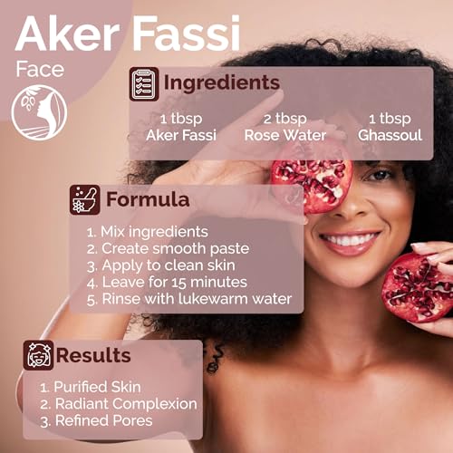 Natural Moroccan Lip & Cheek Tint Powder - Pomegranate & Poppy, 7 oz - Traditional Aker Fassi