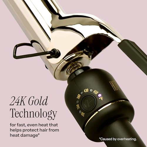 Hot Tools 2 Inch Extended Barrel Curling Iron for Loose Waves - Gold Technology