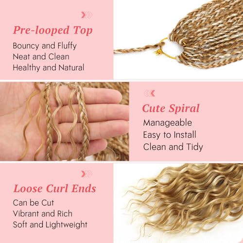 18 Inch Goddess Boho Box Braids Crochet Hair - Pack of 7