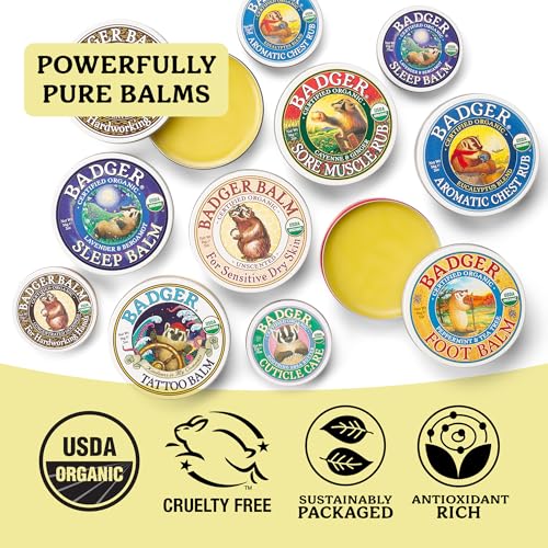 Organic Foot Balm for Cracked Heels - Peppermint & Tea Tree, 2 oz Tin, 2-Pack