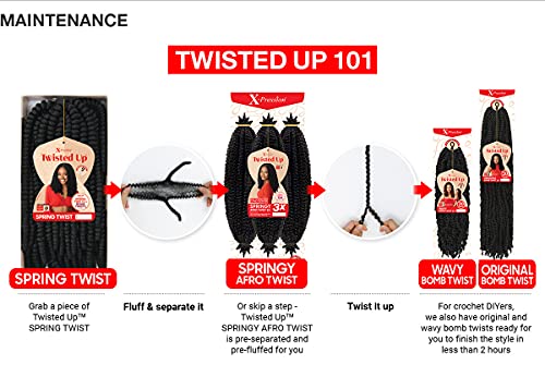 Outre X-Pression Twisted Up 3X Afro Twist Crochet Hair 24 Inches – 3 Pack