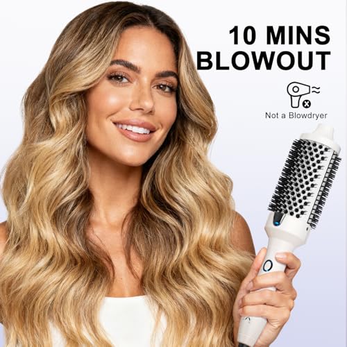 Heated Round Hair Brush 1.77 Inch Ionic Ceramic Curling Iron Volumizer - Dual Voltage