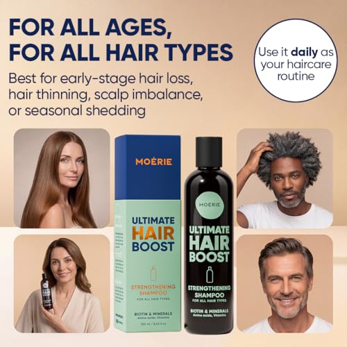 Moerie Hair Growth Shampoo for Men & Women - Single, Thickening & Natural Hair Loss Solution