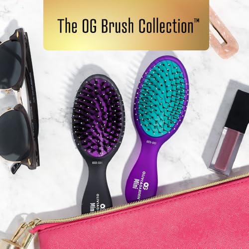 Olivia Garden OG Detangler Brush ? Removable Cushion, Gentle Scalp Massage & Detangling for Wet or Dry, Fine to Medium Hair