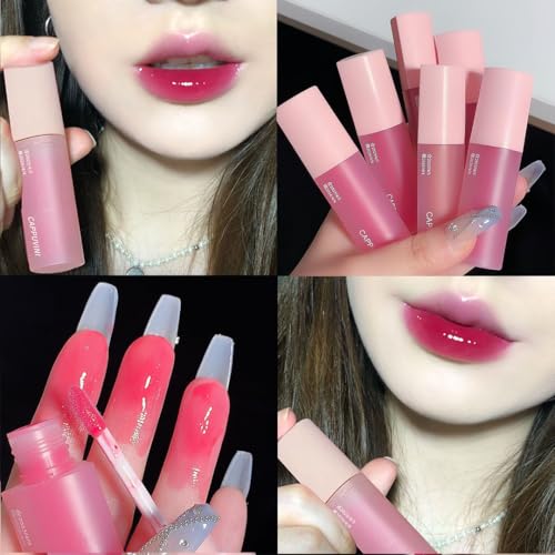 URQT Moisturizing Liphoney Gloss, Clear Honey Lip Oil Gloss with Chubby Tip Applicator, Hydrating Non-Sticky Shine, Nourishing Lip Plumper Balm for Soft Smooth Lips