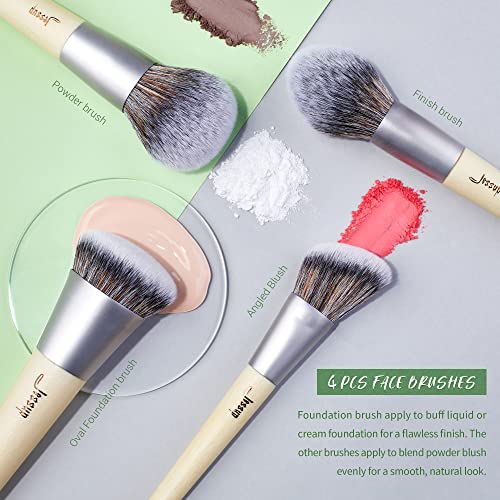 Jessup Vegan Makeup Brushes Set T327 with Makeup Sponge SP013