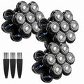 Black 3 Pack 7D Floating Shaver Replacement Heads Compatible with Wyklaus & More