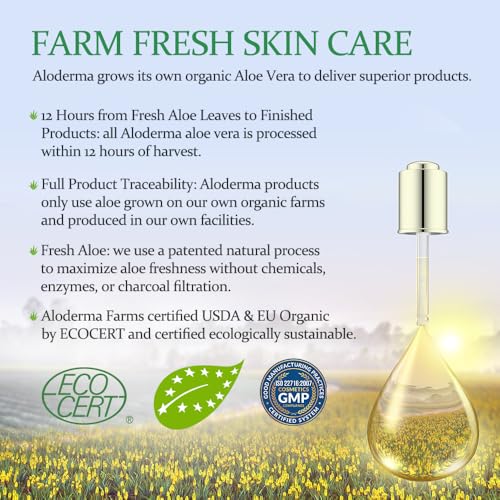 Aloderma Aloe Vera Firming Face Moisturizer - Anti-Aging Lotion 3.5 oz - Nourishing & Hydrating
