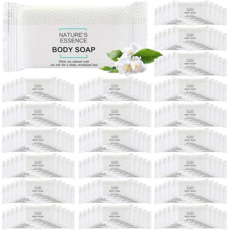 400 Pcs 0.5 oz Travel Size Bar Soap Bulk Hotel Mini Soap Bars Individually Wrapped Toiletries for Holiday Vacation Travel Camping Hospitality Rental Face and Body Cleaning