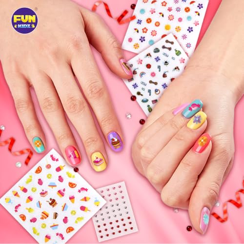 Kids Foot Spa Kit with Inflatable Pedicure Tub & Nail Polish Set for Girls Ages 7-12