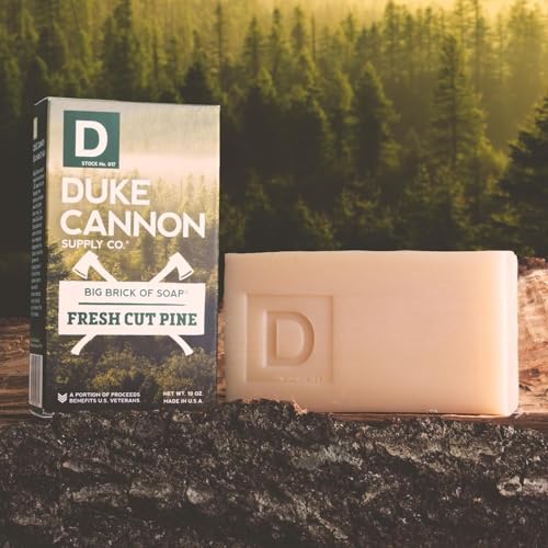 Big Brick Soap for Men - Fresh Cut Pine Scent, 10 oz, 3-Pack - Rugged Grooming