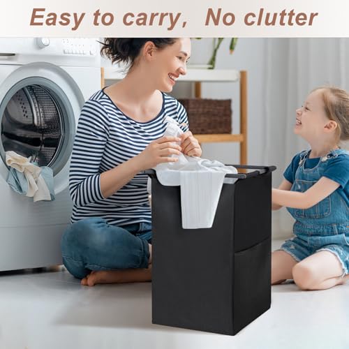 Large 3-Section Laundry Hamper with Storage Shelf - 210L Capacity, Clothes Organizer