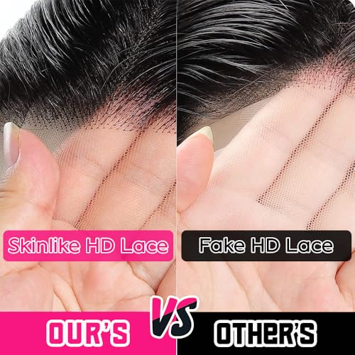 Natural Black 18 Inch 13x6 HD Lace Frontal Human Hair - Pre Plucked & Invisible Swiss Lace