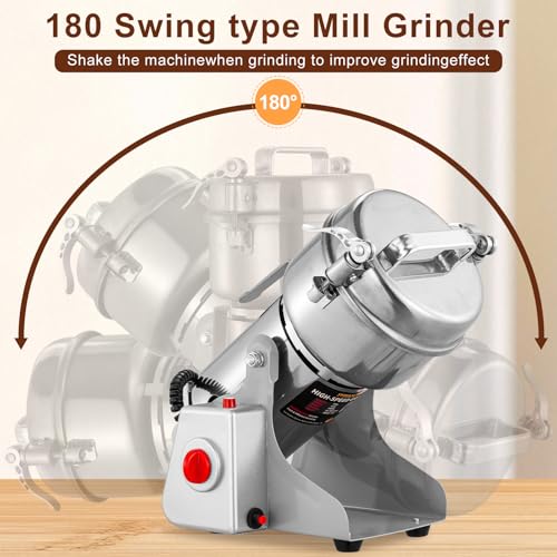 Electric Grain Mill Grinder 800g Stainless Steel Food Flour Mill for Home Use