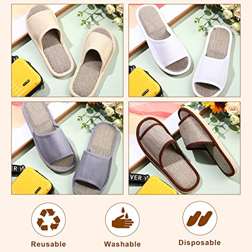 Mumufy Guest Slippers Open Toe Breathable Non-Slip Hotel Spa - Variation 32