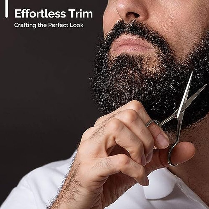 M. A. C.¢ç Beard Kit for Men, Beard Grooming Kit Including Boar Brush, Trimming Scissor Beard Comb and Straight Edge Safety Razor & Blades-Ideal Beard Care Kit with Wooden Gift Box