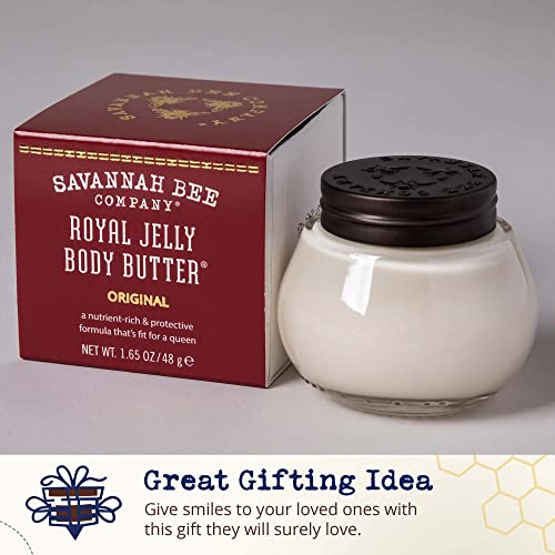 Savannah Bee Royal Jelly Body Butter – Organic Honey, Nourishing Moisturizer, 6.7oz & 1.65oz