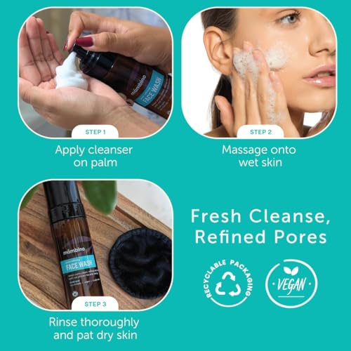 2-Pack Foaming Facial Cleanser with Organic Orange & Tea - Gentle Pore Refiner