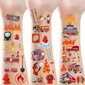 360 Fire Truck Party Temporary Tattoos stickers Firefighter Party Fireman Birthday Baby Party Favors Decorations Tattoo