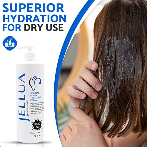Jellua Squidink Hair Repair Treatment Cream 32oz - Nourishing Protein & Scalp Support
