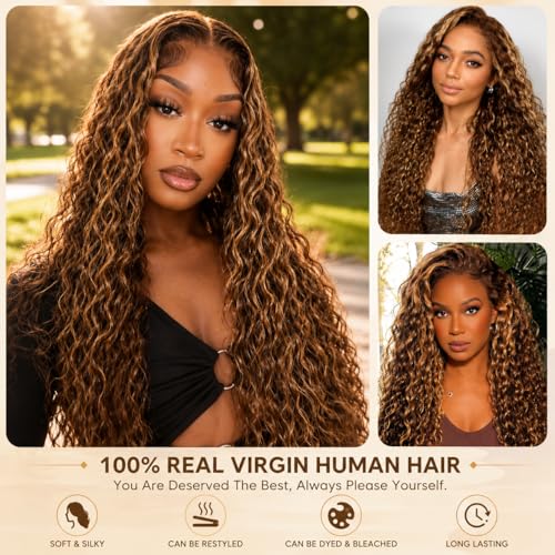 P4/30 Water Wave Human Hair Bundles - 26 Inch Unprocessed Brazilian Virgin Hair - Variation #HL P4/30 W / 26