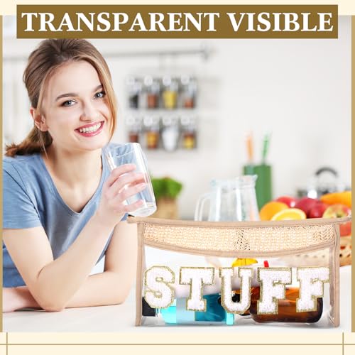 Clear Makeup Organizer Bags Set - Waterproof Nylon & TPU Travel Cosmetic Pouches