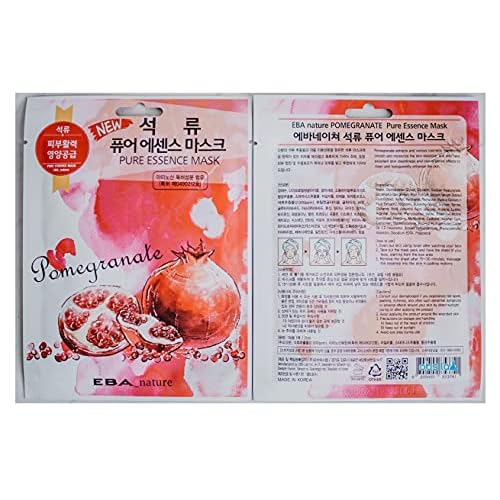 Eba nature} 44 Pcs Combo-Pack, Premium Korean Pure Essence Facial Mask Sheet (11 Types x 4 pcs), hydrating. moisturizing