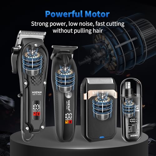 Cordless Hair Clipper Kit for Men - Black 4-in-1 Barber & Grooming Set