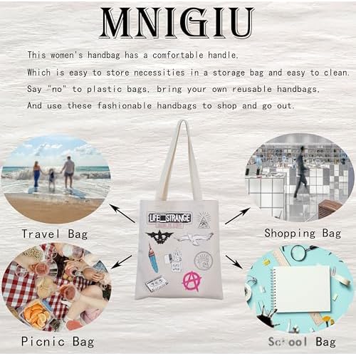 MNIGIU Video Game Tote Bag Chloe Max Lover Gift Video Game Merch