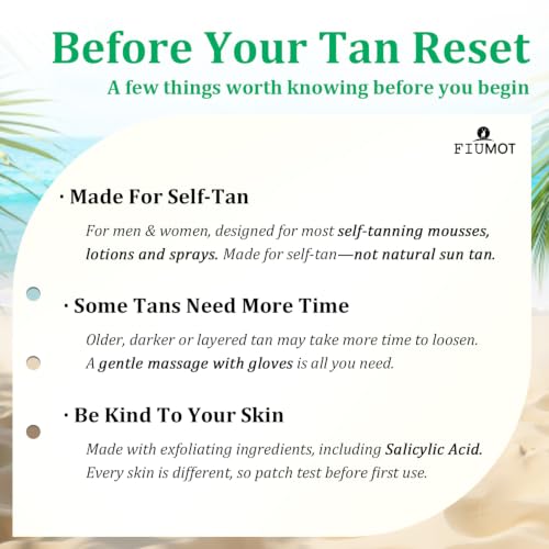 Self Tan Remover Kit with Exfoliating Gloves - Fast & Gentle 15.8 oz