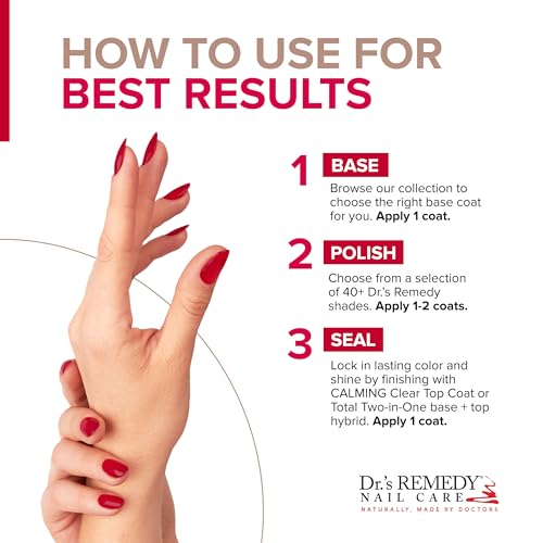 Dr.'s Remedy Enriched Nail Polish - Clarity Coral with Base Coat