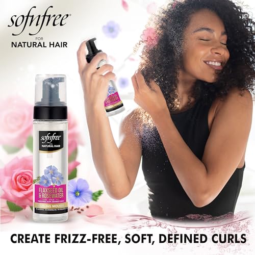 Sofn'Free Curling Mousse with Flaxseed Oil & Rosewater - 6.76 fl oz, Pack of 3