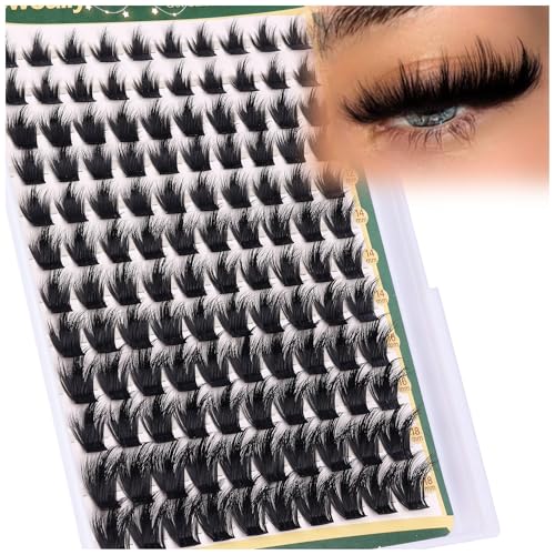 Manga Lash Clusters Spikes Lash Extension Wispy Cluster Eyelash Extensions D-curly Volume DIY Lash Extension Anime Eyelash Clusters 10-18MM Spiky Individual Lashes by Newcally