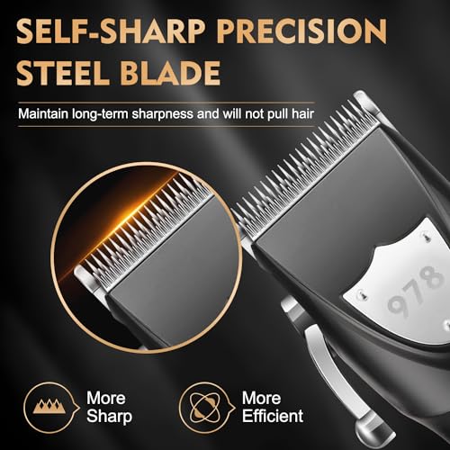 Suttik Professional Hair Clipper Set for Men Black - Barber Kit with Travel Case