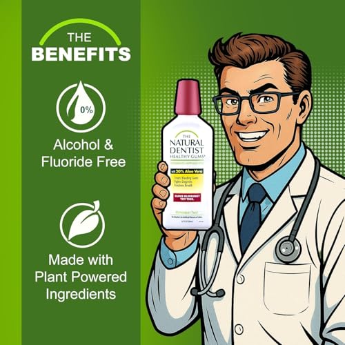 Natural Dentist Healthy Gums Mouthwash 16.9 Fl Oz Pack of 3 - Peppermint Twist Flavor
