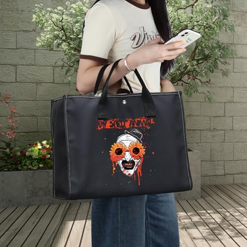BWWKTOP Clown Movie Cosmetic Makeup Bag Movie Fans Gifts Horror Movie Zipper Pouch for Women Girls