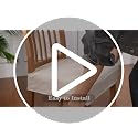 Smiry Waterproof Beige Dining Chair Seat Covers Set of 8