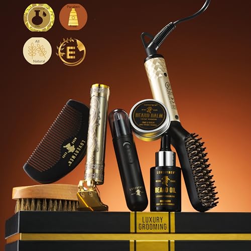 Extra Large Grooming Beard Kit for Men - Trimmers, Oil, Balm & More - Fathers Day Gift