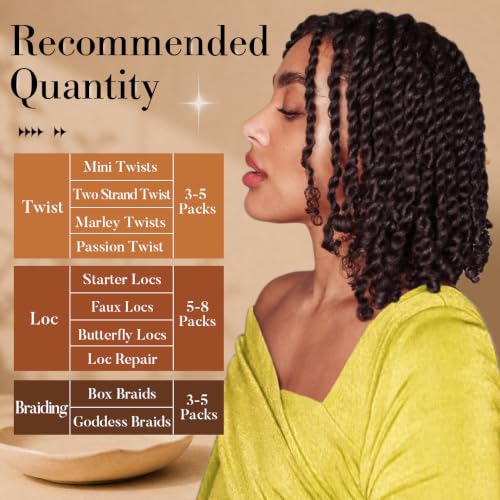 1b Natural Black Afro Kinkys Human Hair for Braiding - 12 Inch 100g Bulk