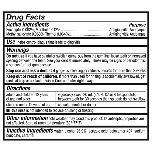 Antiseptic Mouthwash 50.7 oz Pack of 4 - Original Flavor Fights Gingivitis