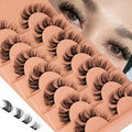Natural Cluster Lashes D-Curly Eyelash Extensions Wispy Individual Lashes Strips False Eyelashes DIY Lash Extensions Multipack by Eefofnn