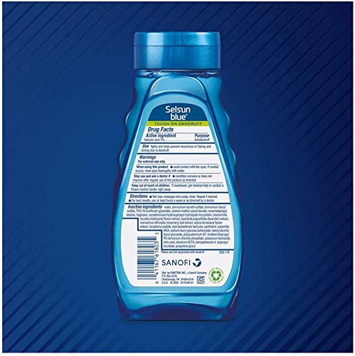 Selsun Naturals Medicated Dandruff Shampoo for Itchy Dry Scalp - Pack of 2