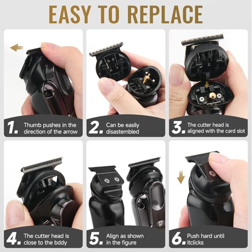 BEAUTYCARE 5-in-1 Men Grooming Kit with Zero-Gapped T-Blade, Cordless & Waterproof