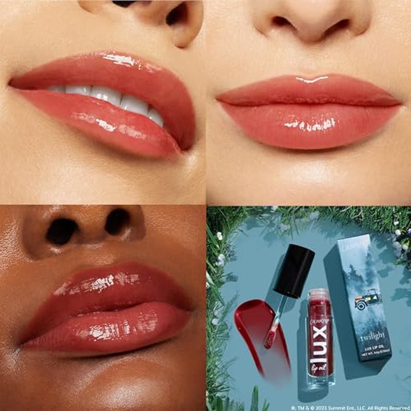 ColourPop x Twilight Lux Lip Oil - Hydrating, Sheer Tinted Oil Formulated with Antioxidant-Rich Chamomile Extract & Calendula Oil - Non-Greasy, Nourishing Red Lip Oil - Bells (0.16 oz)