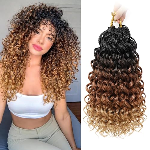 8 Packs Curly Crochet Hair GoGo Curl 18 Inch for Black Women - Variation 1B/30/27