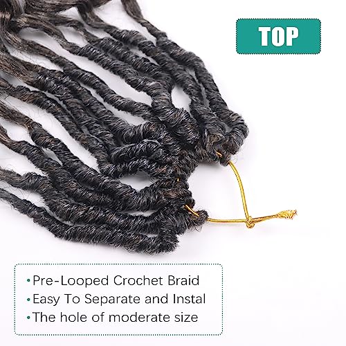 Deep Wave Faux Locs Crochet Hair 30 Inch Black to Beige - 8 Packs